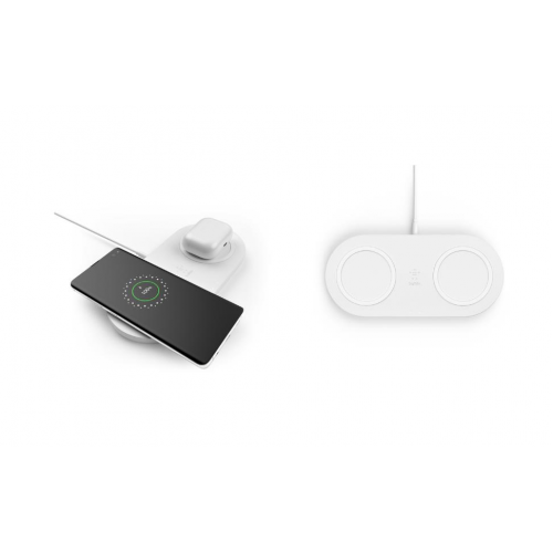 Cosmostech 2 in 1 Kablosuz Şarj Cihaz ve Standı, Wireless Charger Kablosuz Şarj Özelliği Olan Tüm Cihazlar ile Uyumlu