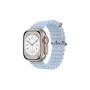 Cosmostech Akıllı Saat Watch için Uyumlu 42MM 44MM 45MM 49MM 1/2/3/4/5/6/se/7/8/ultra Akıllı Saat Silikon Kordon ve Kayışı Açık Mavi