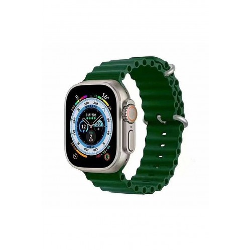 Cosmostech Akıllı Saat Watch için Uyumlu 42MM 44MM 45MM 49MM 1/2/3/4/5/6/se/7/8/ultra Akıllı Saat Silikon Kordon ve Kayışı Asker Yeşili