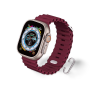Cosmostech Akıllı Saat Watch için Uyumlu 42MM 44MM 45MM 49MM 1/2/3/4/5/6/se/7/8/ultra Akıllı Saat Silikon Kordon ve Kayışı Bordo