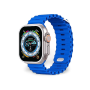 Cosmostech Akıllı Saat Watch için Uyumlu 42MM 44MM 45MM 49MM 1/2/3/4/5/6/se/7/8/ultra Akıllı Saat Silikon Kordon ve Kayışı Mavi