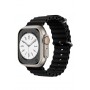 Cosmostech Akıllı Saat Watch için Uyumlu 42MM 44MM 45MM 49MM 1/2/3/4/5/6/se/7/8/ultra Akıllı Saat Silikon Kordon ve Kayışı Siyah