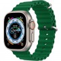 Cosmostech Akıllı Saat Watch için Uyumlu 42MM 44MM 45MM 49MM 1/2/3/4/5/6/se/7/8/ultra Akıllı Saat Silikon Kordon ve Kayışı Yeşil