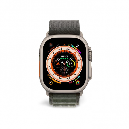 Cosmostech Akıllı Saat Watch için Uyumlu 42MM 44MM 45MM 49MM 1/2/3/4/5/6/se/7/8/ultra Çift Katman Kordon ve Kayışı Yeşil(Yeşil)