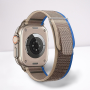 Cosmostech Akıllı Saat Watch için Uyumlu 42MM 44MM 45MM 49MM 1/2/3/4/5/6/se/7/8/ultra Hasır Kordon ve Kayışı Gri(Mavi)