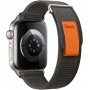 Cosmostech Akıllı Saat Watch için Uyumlu 42MM 44MM 45MM 49MM 1/2/3/4/5/6/se/7/8/ultra Hasır Kordon ve Kayışı Koyu Gri(Turuncu)