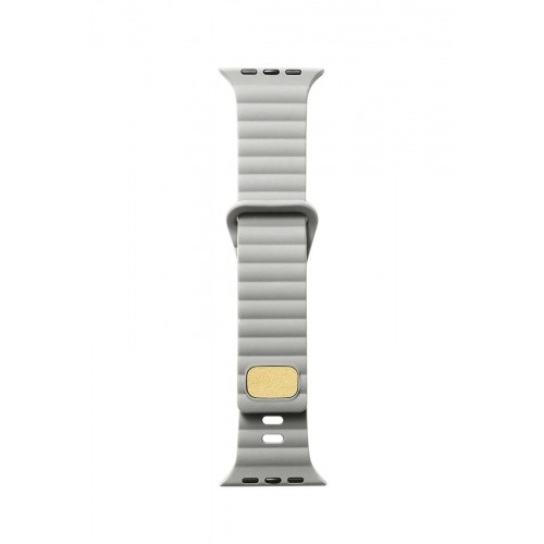 Cosmostech Akıllı Saat Watch için Uyumlu 42MM 44MM 45MM 49MM 1/2/3/4/5/6/se/7/8/ultra Silikon Kordon ve Kayışı Dalgalı Şerit Tasarım Açık Gri