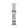 Cosmostech Akıllı Saat Watch için Uyumlu 42MM 44MM 45MM 49MM 1/2/3/4/5/6/se/7/8/ultra Silikon Kordon ve Kayışı Dalgalı Şerit Tasarım Açık Gri