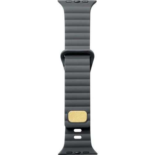 Cosmostech Akıllı Saat Watch için Uyumlu 42MM 44MM 45MM 49MM 1/2/3/4/5/6/se/7/8/ultra Silikon Kordon ve Kayışı Dalgalı Şerit Tasarım Koyu Gri