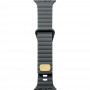Cosmostech Akıllı Saat Watch için Uyumlu 42MM 44MM 45MM 49MM 1/2/3/4/5/6/se/7/8/ultra Silikon Kordon ve Kayışı Dalgalı Şerit Tasarım Koyu Gri