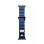 Cosmostech Akıllı Saat Watch için Uyumlu 42MM 44MM 45MM 49MM 1/2/3/4/5/6/se/7/8/ultra Silikon Kordon ve Kayışı Dalgalı Şerit Tasarım Lacivert