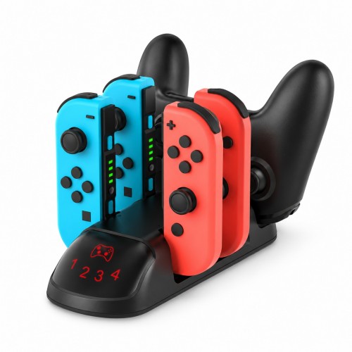 Cosmostech CSNS-0137 N. Switch ile Uyumlu 5'i 1 Arada Çoklu Kontrolcü Şarj İstasyonu – 4 Joy-Con ve 1 Pro Controller Şarj Standı, LED Göstergeli, Siyah Cosmostech CSNS-0137 N. Switch ile Uyumlu 5'i 1 Arada Çoklu Kontrolcü Şarj İstasyonu – 4 Joy-Con ve 1 Pro Controller Şarj Standı, LED Göstergeli, Siyah