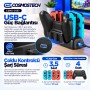 Cosmostech CSNS-0137 N. Switch ile Uyumlu 5'i 1 Arada Çoklu Kontrolcü Şarj İstasyonu – 4 Joy-Con ve 1 Pro Controller Şarj Standı, LED Göstergeli, Siyah Cosmostech CSNS-0137 N. Switch ile Uyumlu 5'i 1 Arada Çoklu Kontrolcü Şarj İstasyonu – 4 Joy-Con ve 1 Pro Controller Şarj Standı, LED Göstergeli, Siyah