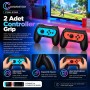Cosmostech CSNS-5109S N. Switch 1 ve Switch 2 ile Uyumlu 4'lü Joy-Con Aksesuar Seti – 2 Direksiyon ve 2 Controller Grip Oyun Kolu Tutacağı Siyah
