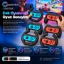 Cosmostech CSNS-5109S N. Switch 1 ve Switch 2 ile Uyumlu 4'lü Joy-Con Aksesuar Seti – 2 Direksiyon ve 2 Controller Grip Oyun Kolu Tutacağı Siyah