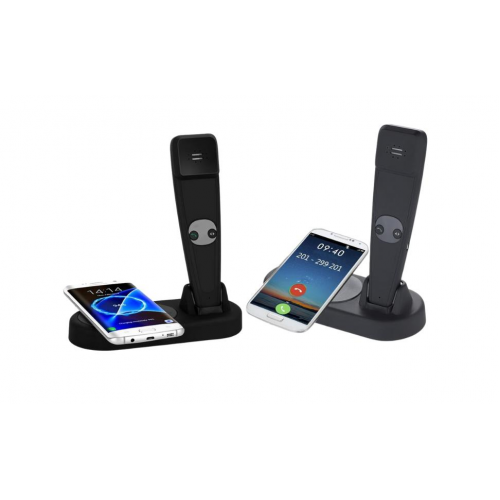 Cosmostech Kablosuz Şarj Cihazı Standı / Kablosuz ve USB ile Şarj Edilebilir Masa Üstü Şık Şarj Standı