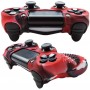 Cosmostech PS4 Controller Joystick Oyun Kolu Gamepad Uyumlu - Silikon Koruyucu Cover Kırmızı Kamuflaj