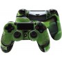 Cosmostech PS4 Controller Joystick Oyun Kolu Gamepad Uyumlu - Silikon Koruyucu Cover Yeşil Kamuflaj