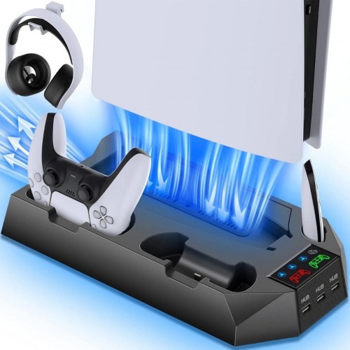 Cosmostech PS5 Slim Playstation 5 Standart CD ve Dijital Sürüm Uyumlu YH-55 Cooling Soğutuculu Fanlı Controller Şarjlı Stand Cosmostech PS5 Slim Playstation 5 Standart CD ve Dijital Sürüm Uyumlu YH-55 Cooling Soğutuculu Fanlı Controller Şarjlı Stand