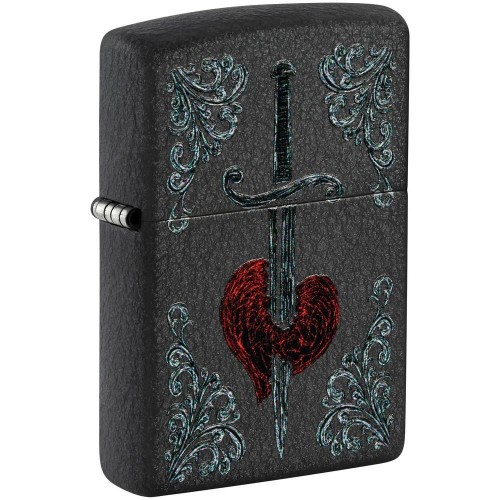 Zippo Çakmak 48617 Heart Dagger Tattoo Design